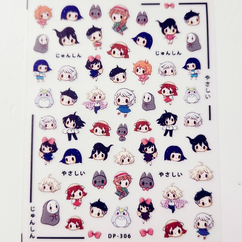 ⭐4/$15 Anime Nail Art Stickers